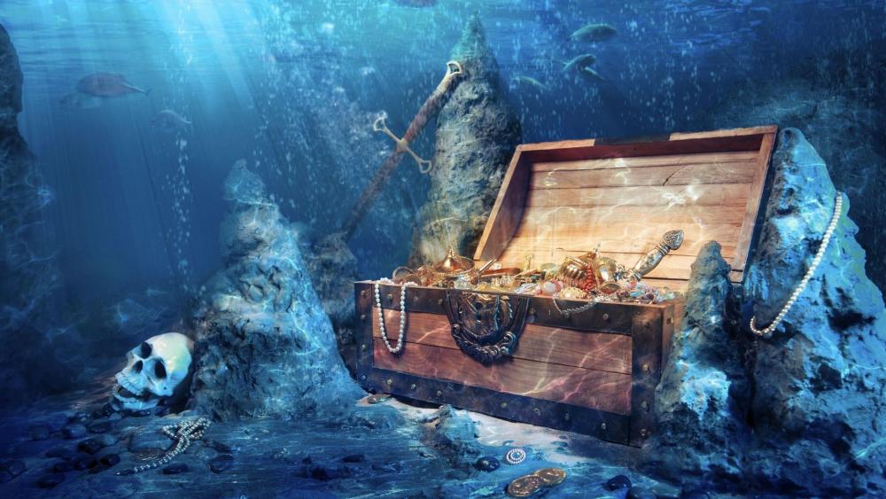 Pirate treasure chest wallpaper