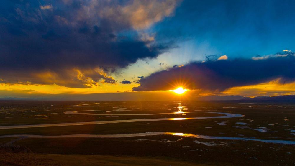 Bayinbuluke Grasslands, Xinjiang Province wallpaper