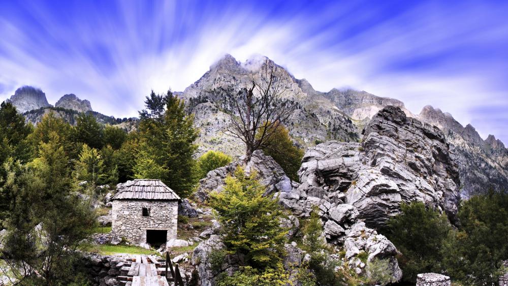 Valbona Valley - Old mill by the River (Albania) wallpaper