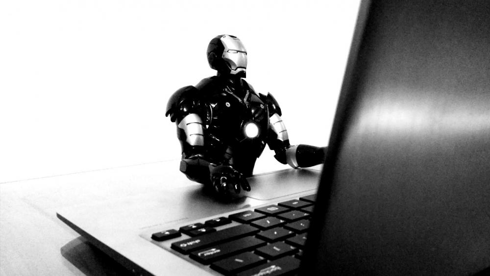 Iron Man Tackles Technology wallpaper