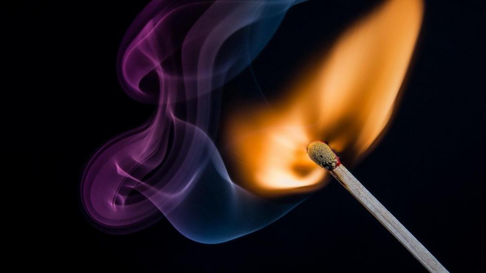 Matchstick flame wallpaper