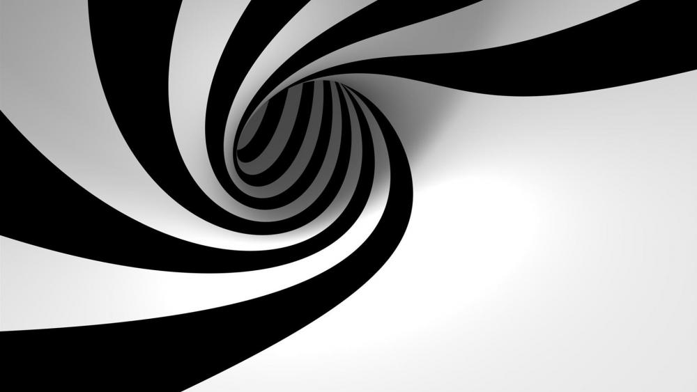 Black and white spiral wallpaper