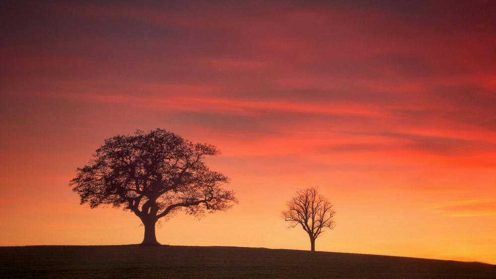 Derbyshire sunset wallpaper