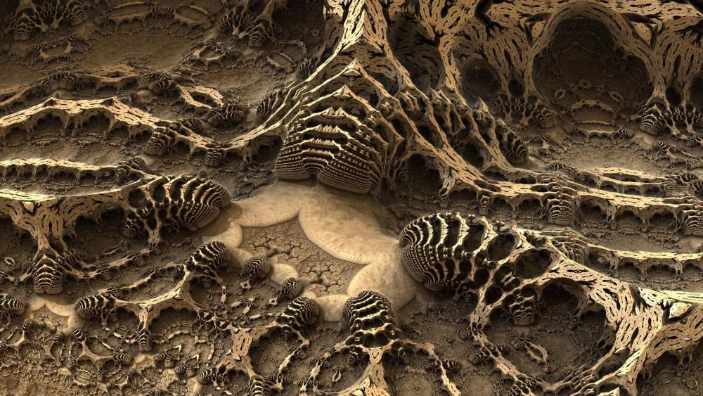 Bizarre landforms - Fractal bones wallpaper