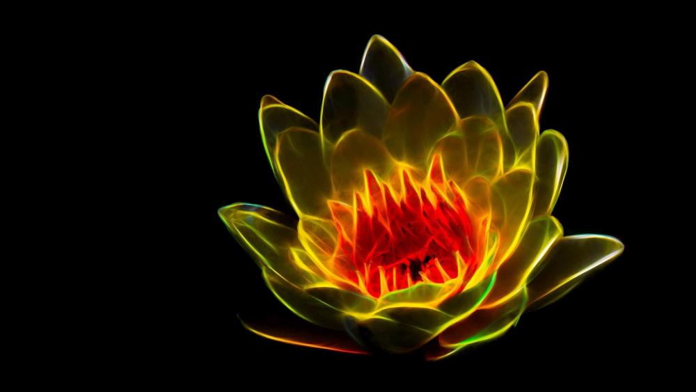 Lotus flower - Abstract art wallpaper