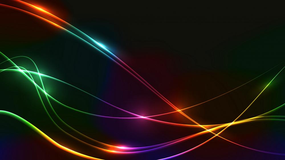 Colorful neon lines wallpaper