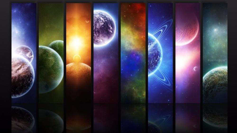 The solar system eight planets wallpaper