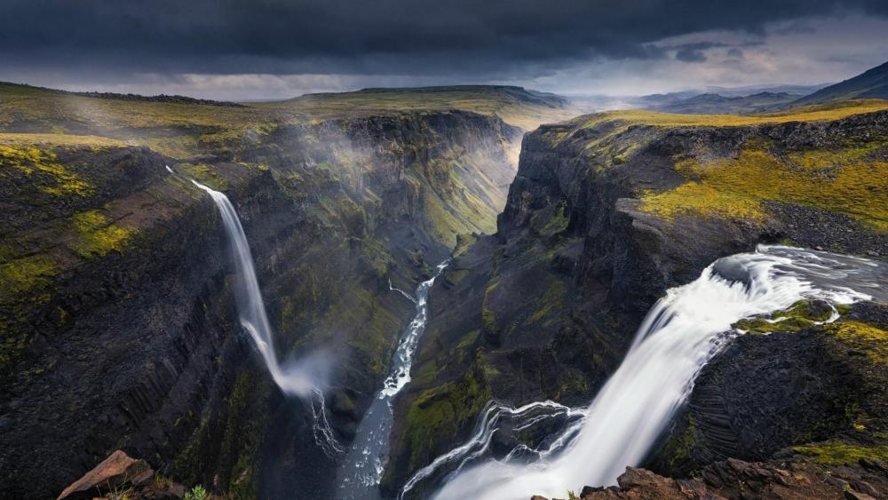 Háifoss Waterfall - Iceland wallpaper