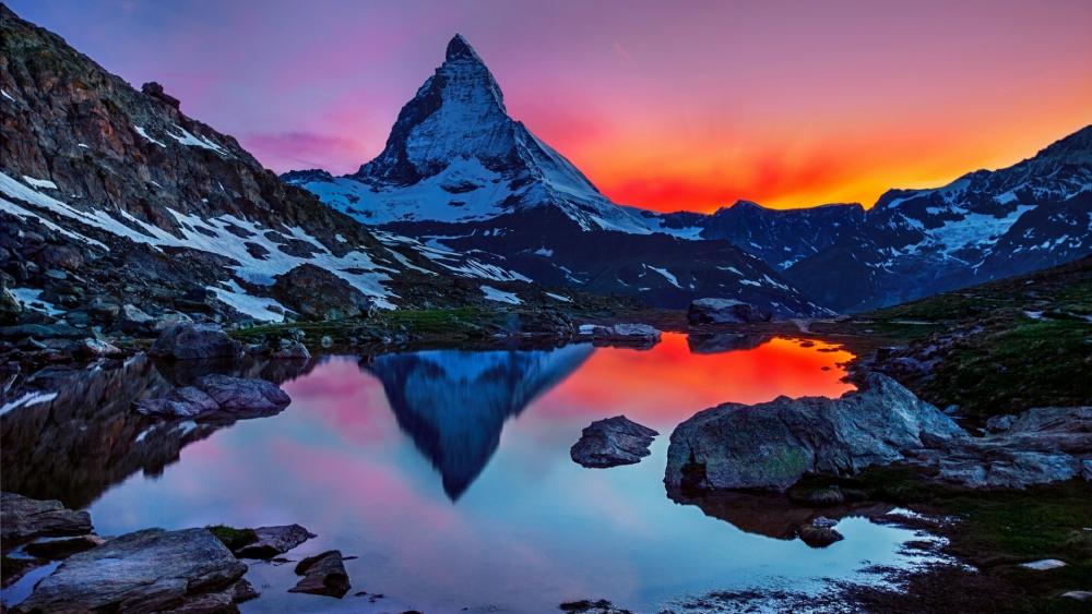 Matterhorn reflection wallpaper