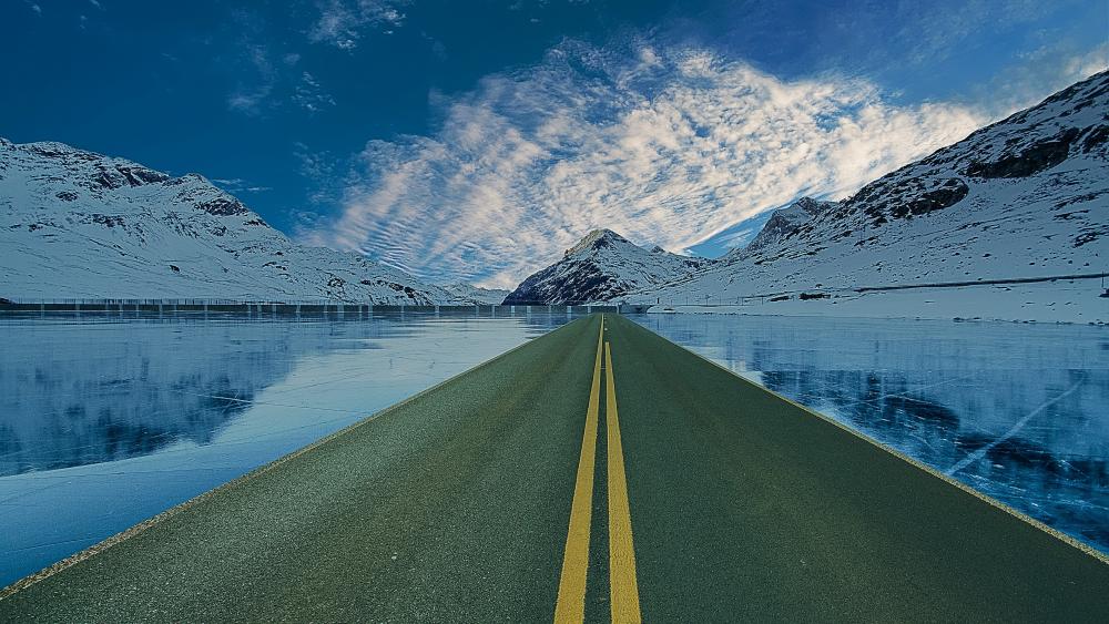 Highway on ice wallpaper