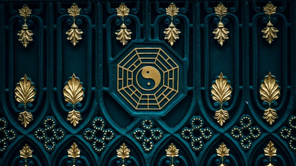 Yin Yang Buddhist spiritual symbol wallpaper