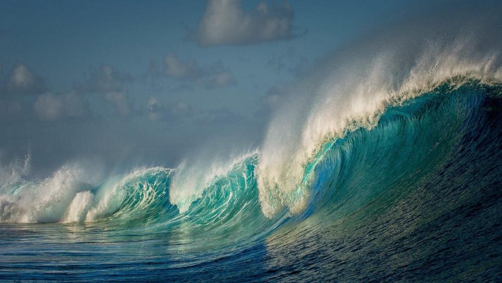 The Natural Great Wave off Kanagawa - Photoshop Art wallpaper