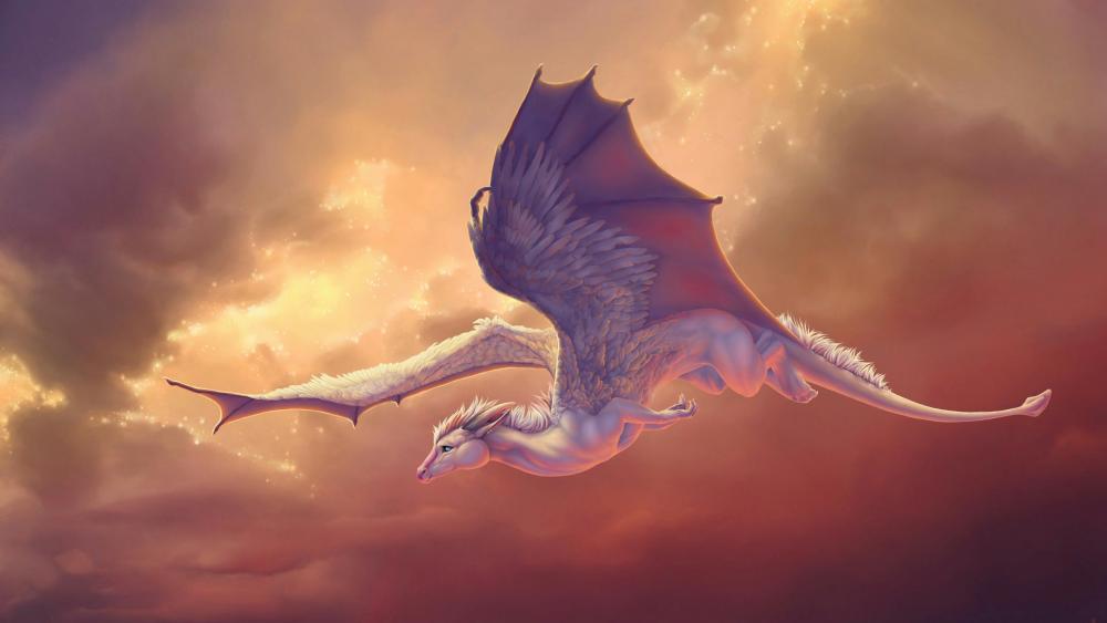 Pegasus Dragon wallpaper