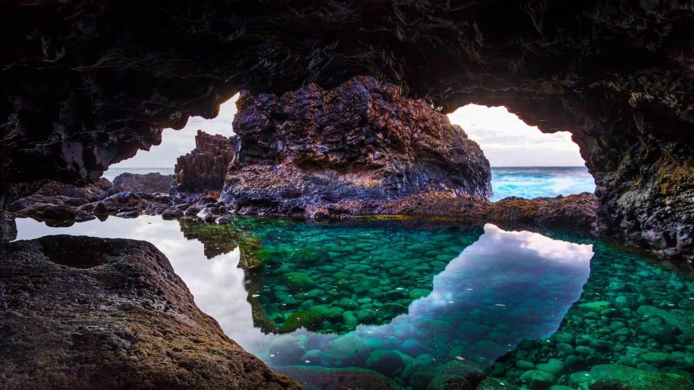 Cave on El Hierro Island, Canary Islands, Spain wallpaper