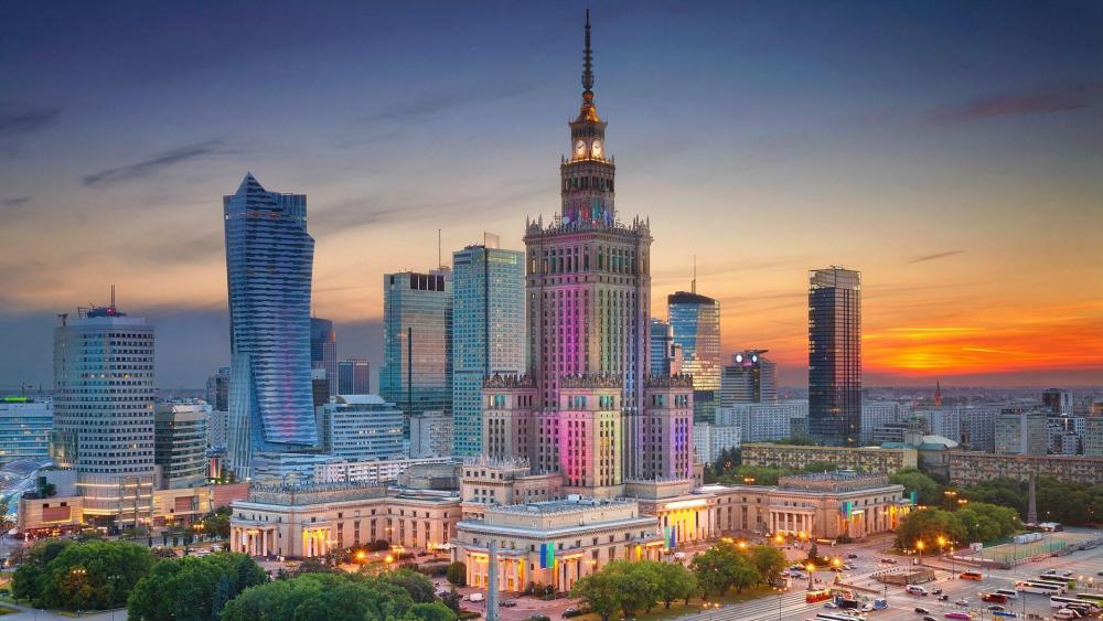 Warsaw skyline wallpaper