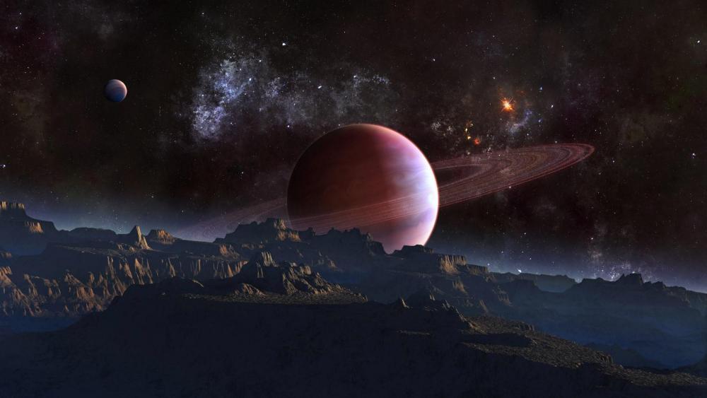 Alien planet - Space art wallpaper