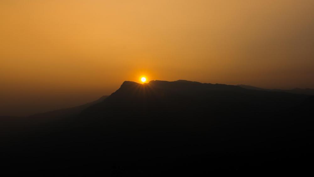A Sunset over Western ghats wallpaper