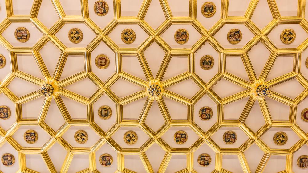 A Beautiful Ceiling in Hampton Court Palace wallpaper