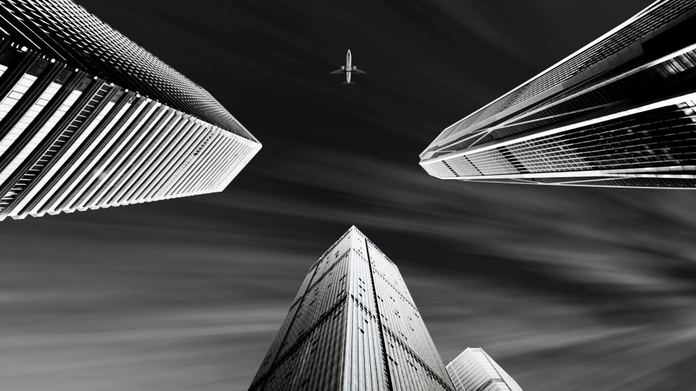 Shenzhen buildings - Monochrome Photography wallpaper