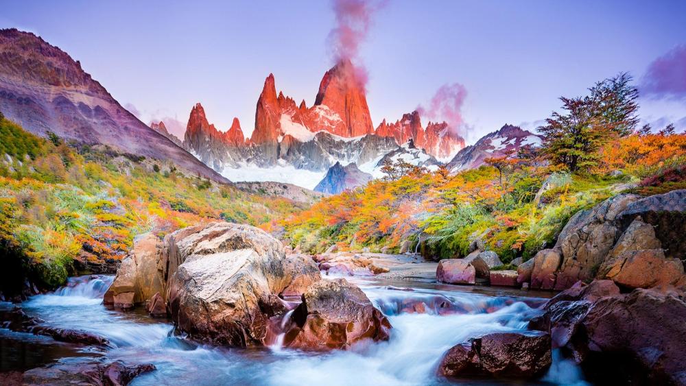 Torres del Paine National Park at fall wallpaper