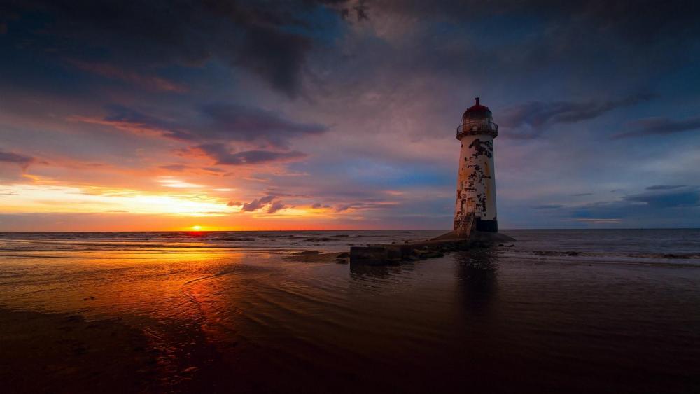 Abandoned Talacre Lighthouse (Point of Ayr Lighthouse) wallpaper