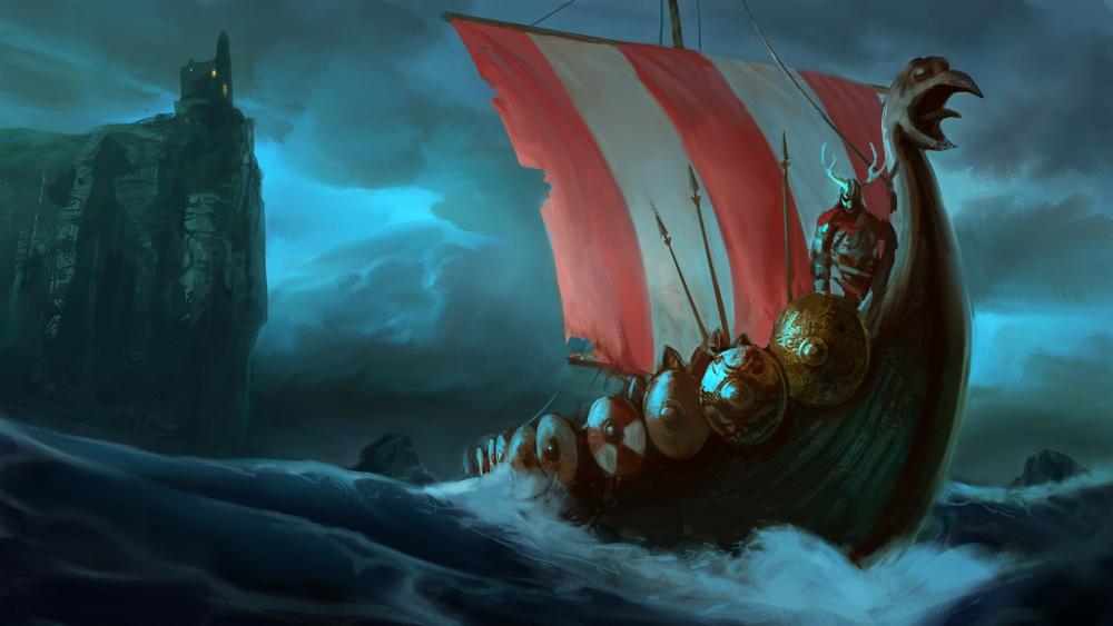 Viking Boat wallpaper