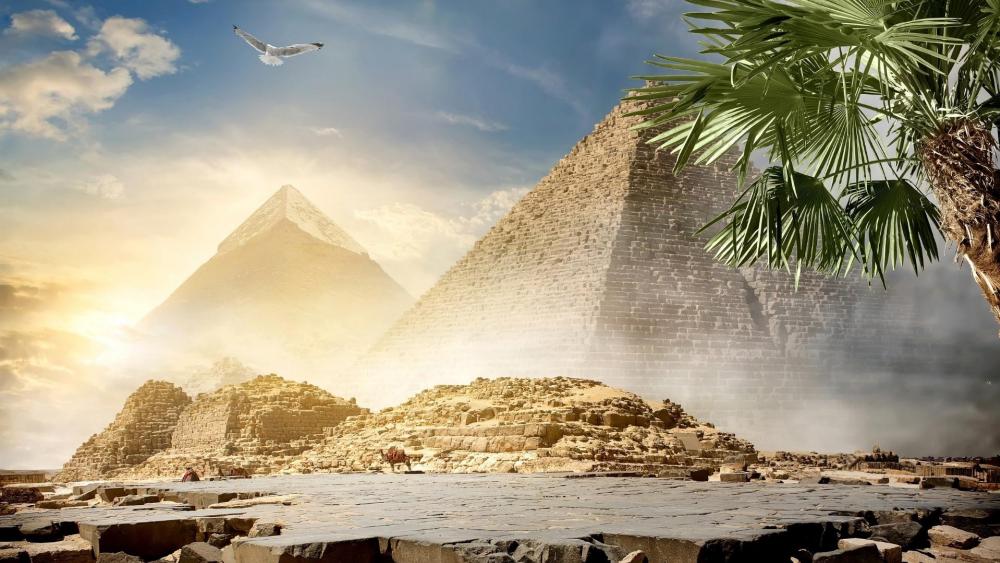Egyptian pyramids wallpaper
