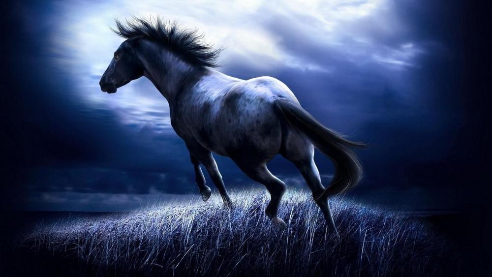 Horse painting wallpaper
