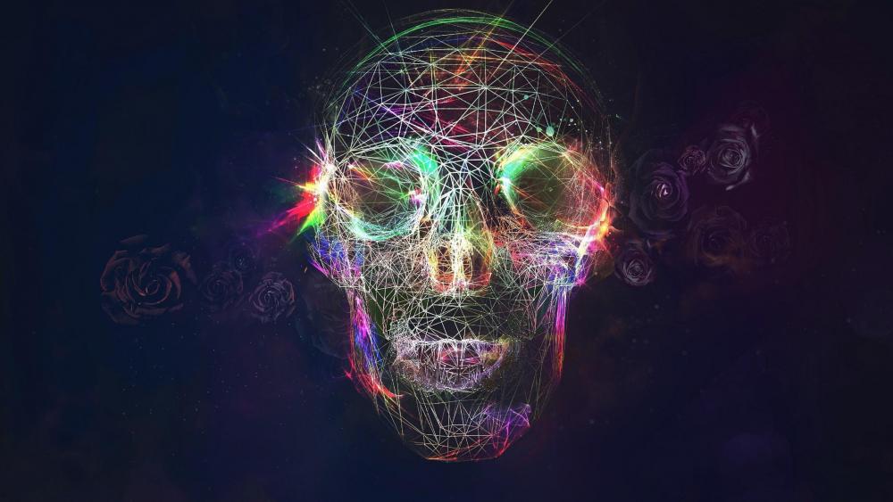 Skull digital art wallpaper