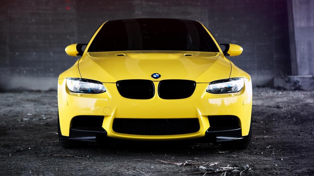 Yellow BMW M3 wallpaper