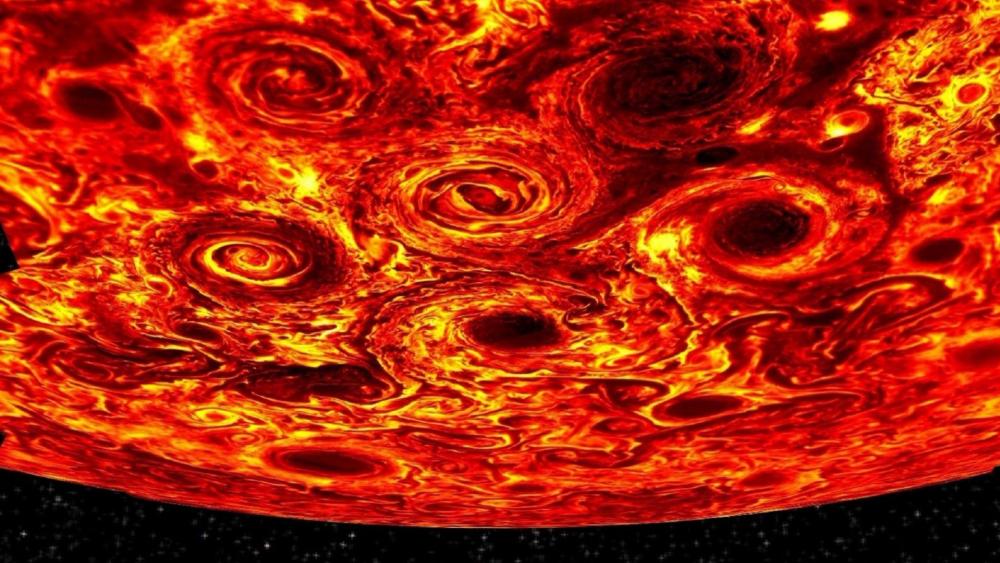 木星极地气旋 (Jupiter Polar Cyclone) wallpaper