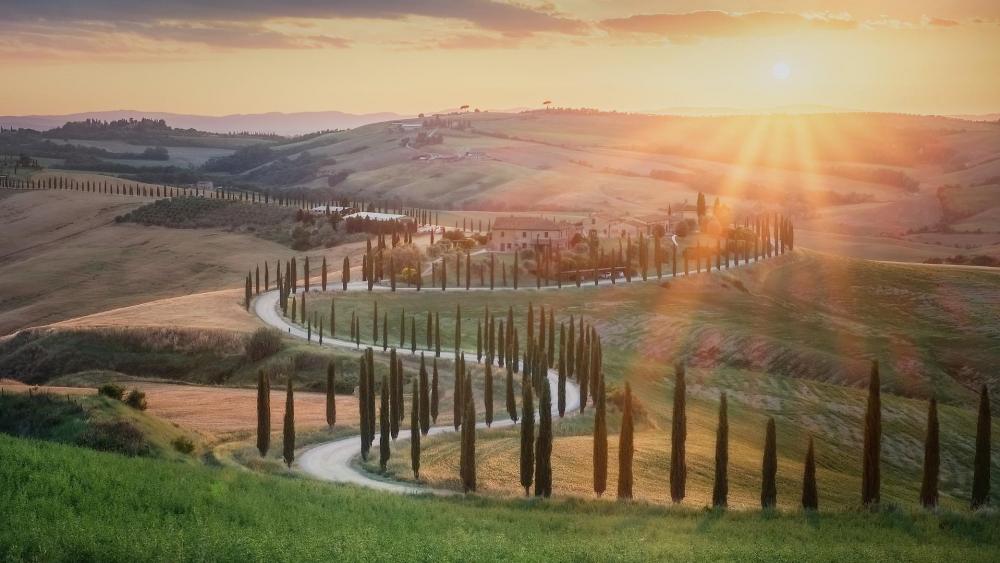 Tuscany landscape wallpaper