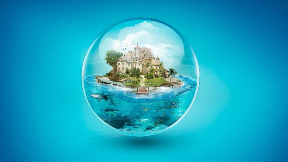 Life in a bubble wallpaper