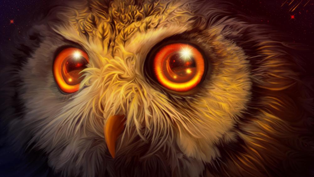Fantasy owl wallpaper