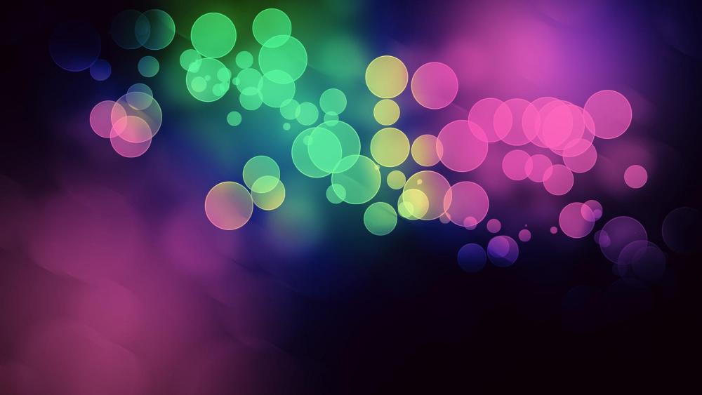 Colorful bokeh lights abstraction wallpaper