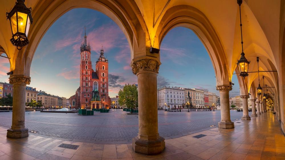 Main Square in Krakow wallpaper