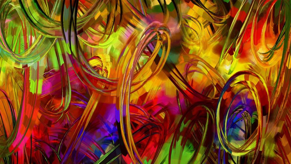 Colorful digital painting art wallpaper