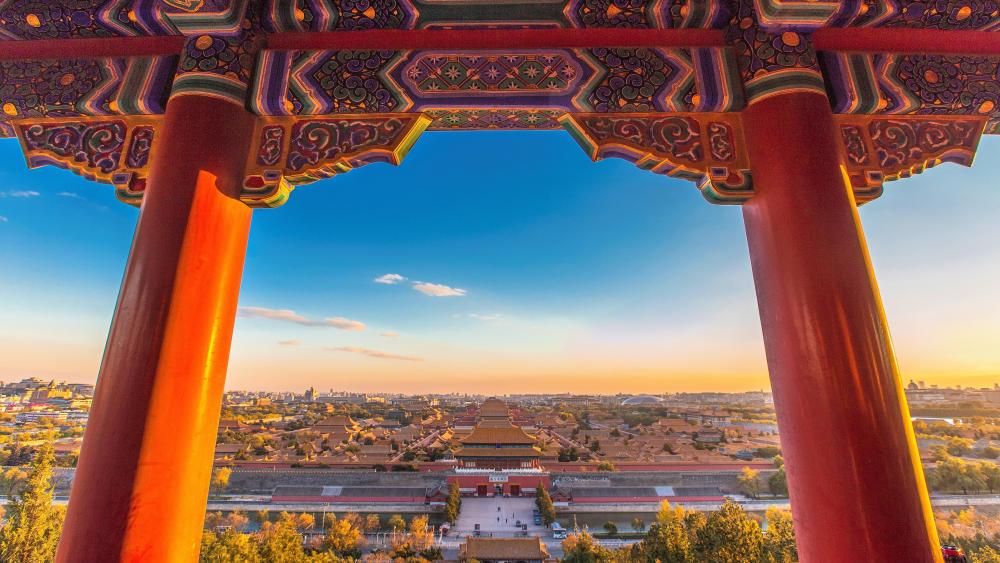 Forbidden City from Jingshan Park wallpaper