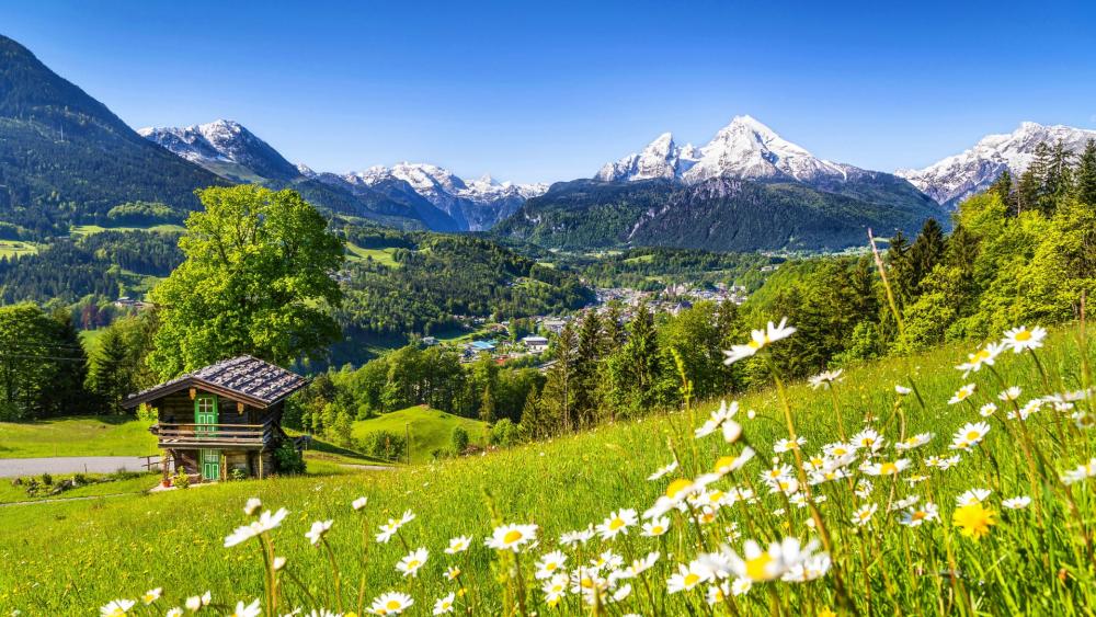 Berchtesgaden at spring (Bavaria, Germany) wallpaper