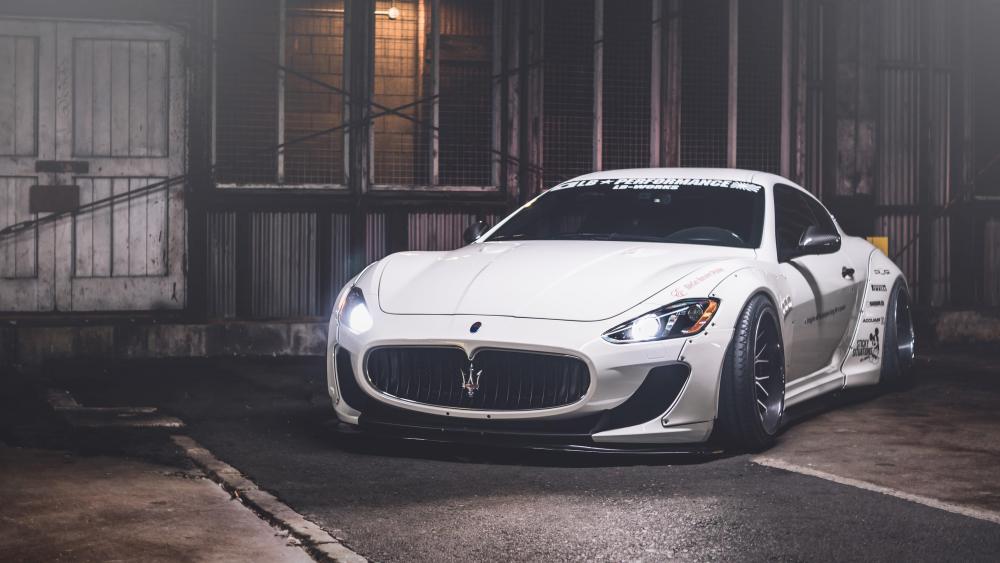 White Maserati Granturismo wallpaper