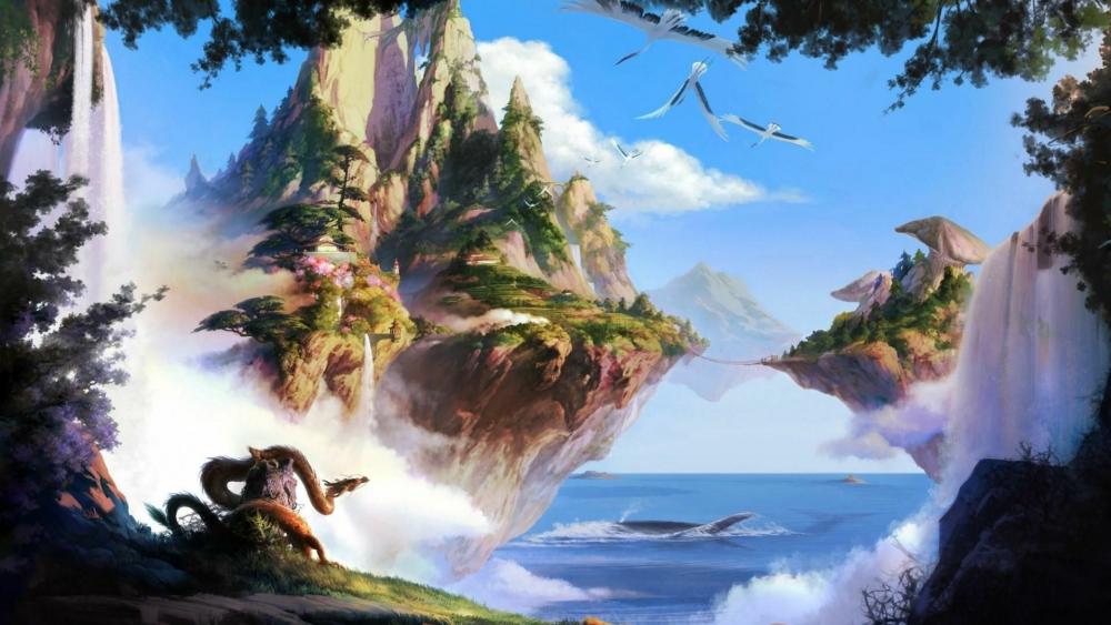 Fantasy nature landscape wallpaper