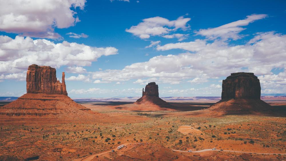 West and East Mitten Buttes, Monument Valley wallpaper