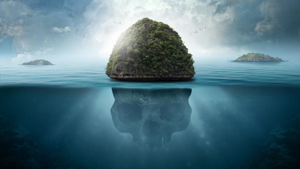 Underwater skull island wallpaper