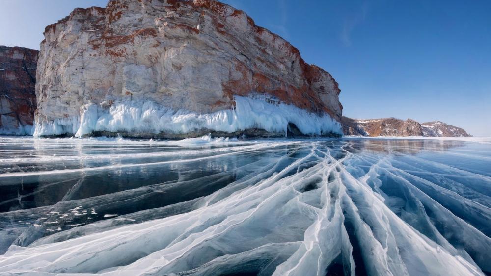 Frozen Lake Baikal wallpaper