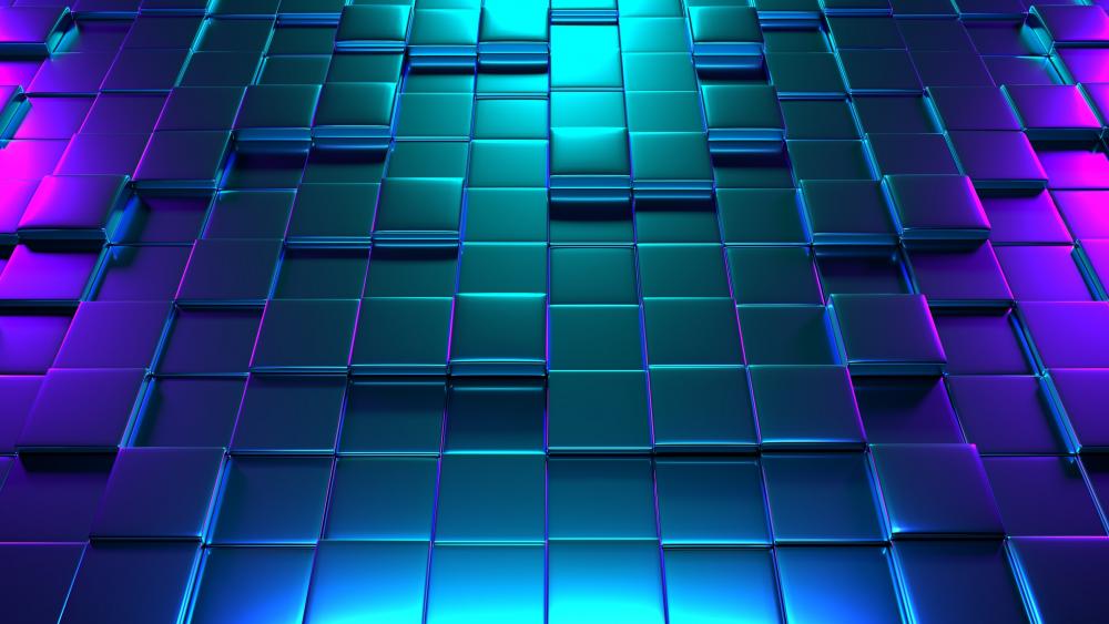 3D cubes pattern wallpaper