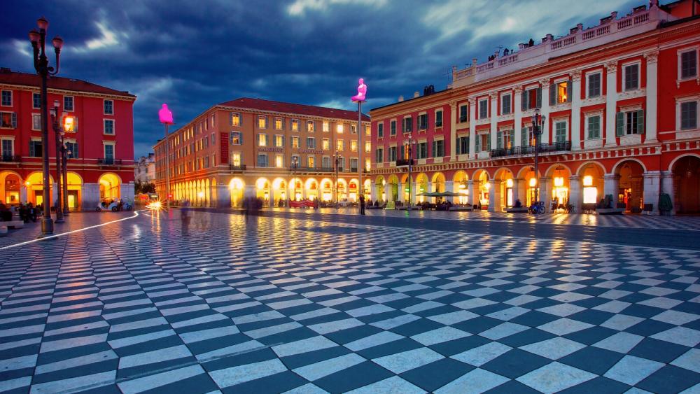 Place Massena  main square in Nice, France wallpaper