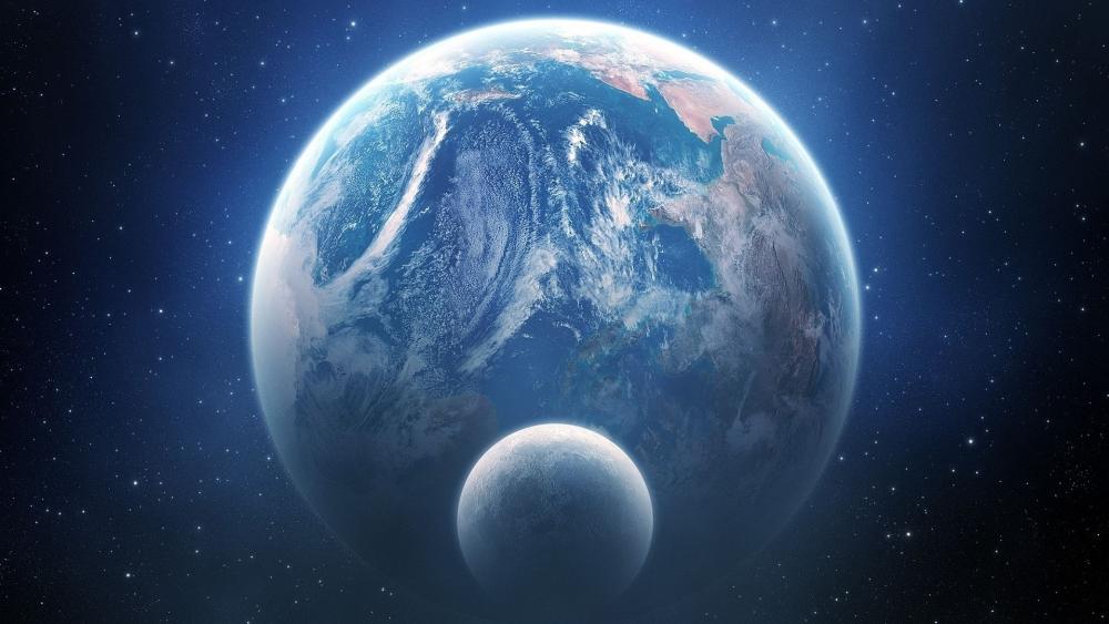 Earth and Moon wallpaper