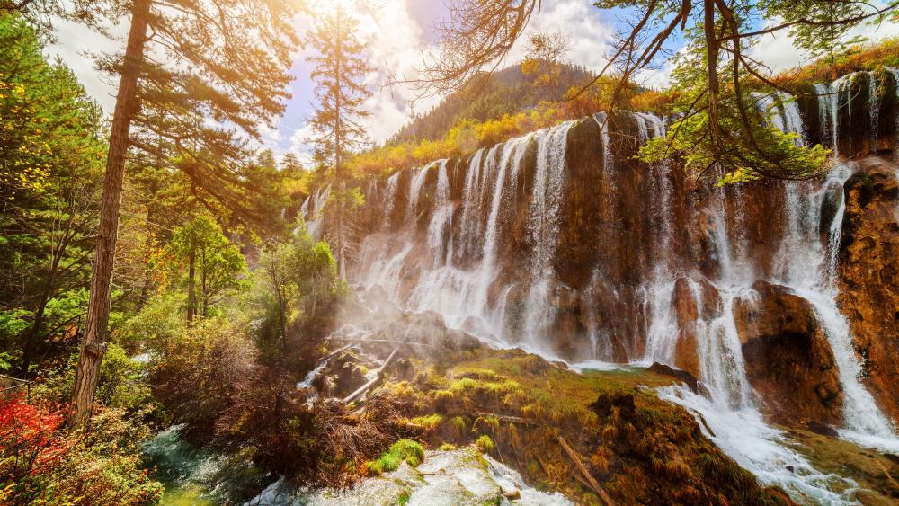 Pearl Shoal Waterfall (Jiuzhaigou Nature Reserve) wallpaper