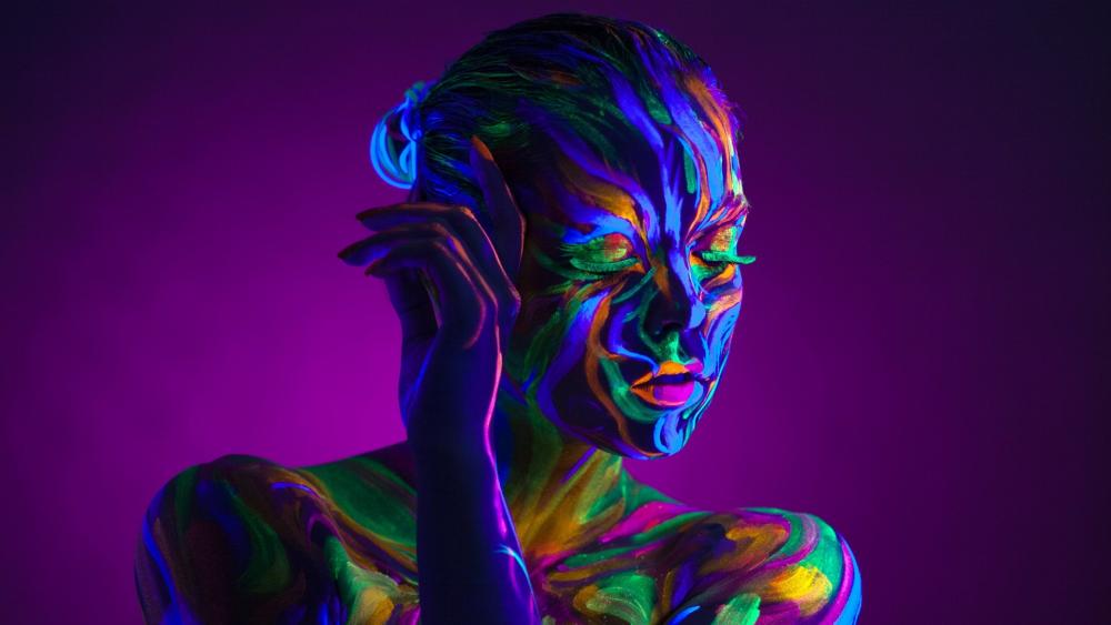 Colorful body painting wallpaper