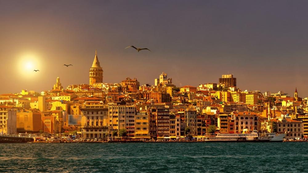 Golden Istanbul wallpaper